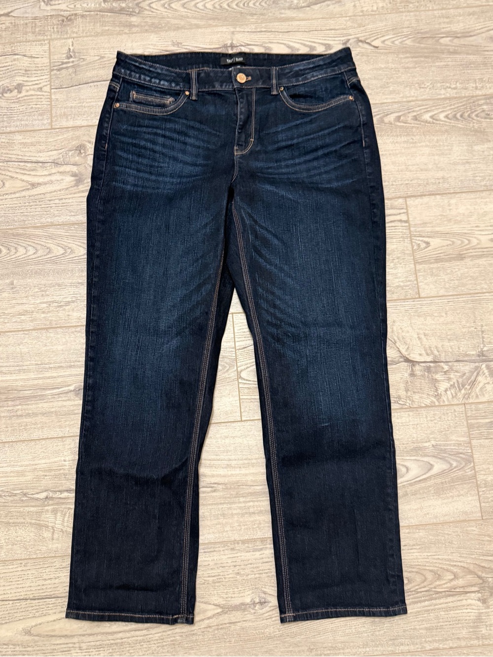 White House Black Market Straight-Leg Stretch Cropped Denim